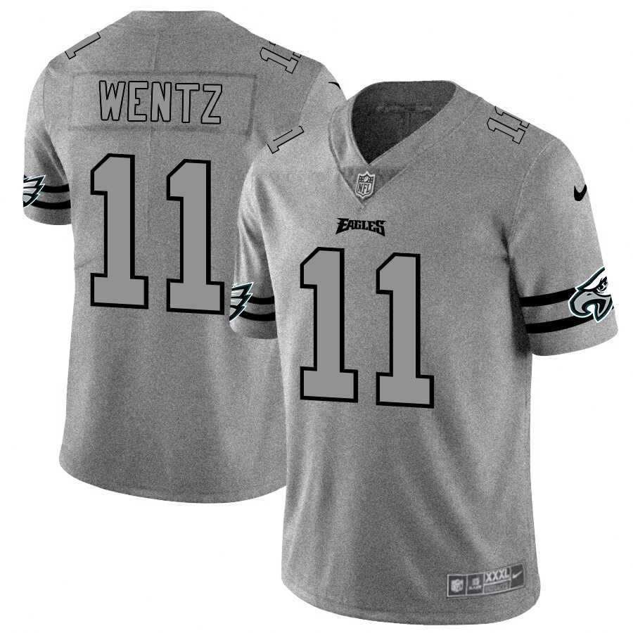 Nike Eagles 11 Carson Wentz 2019 Gray Gridiron Gray Vapor Untouchable Limited Jersey Dyin,We sell and wholesale Nike Eagles 11 Carson Wentz 2019 Gray Gridiron Gray Vapor Untouchable Limited Jersey Dyin on line form chian!